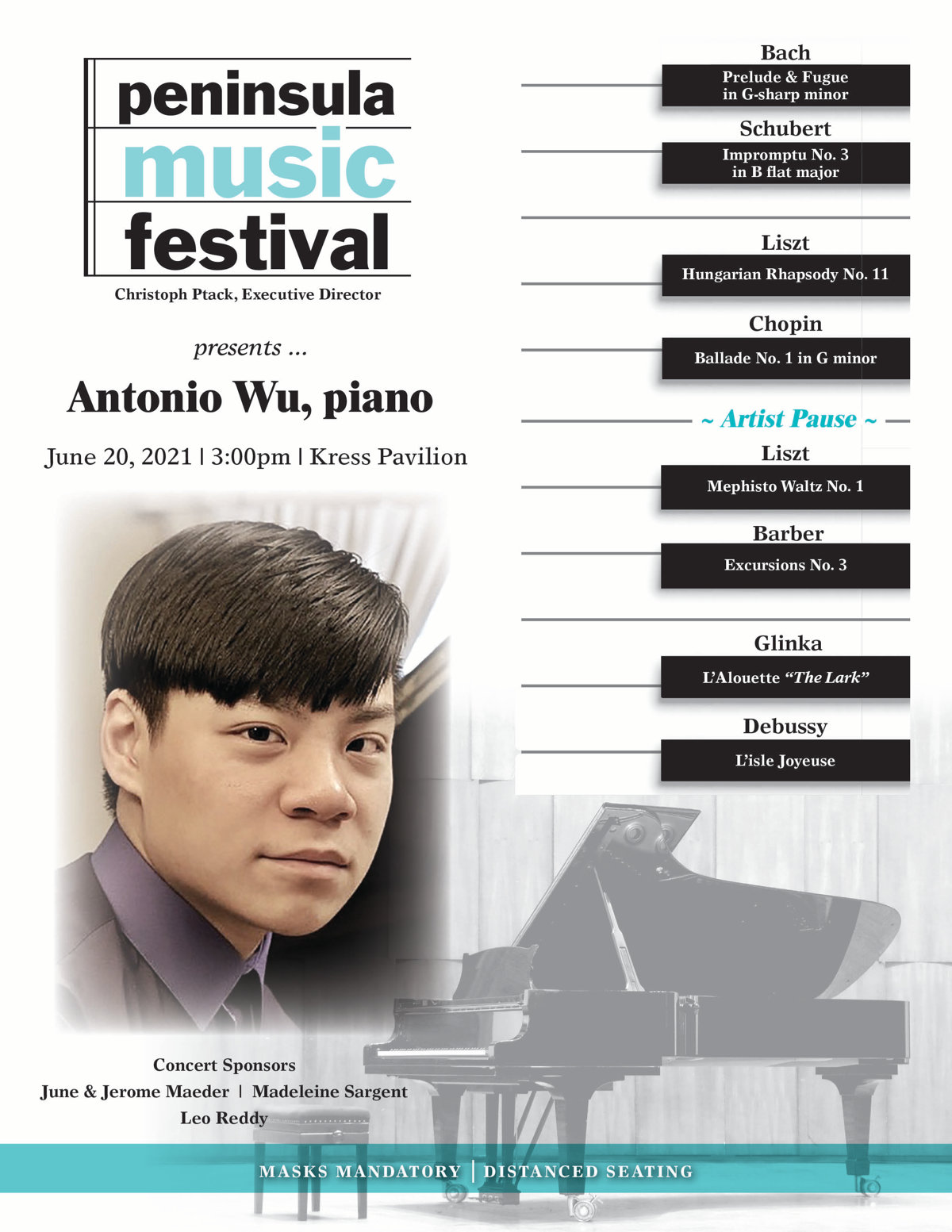 2021 Antonio Wu Recital Series Poster